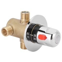 G1/2 in 3-Way Brass Thermostatic Mixing Valve