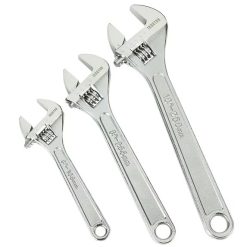3-Piece Adjustable Wrench Set for Plumbing