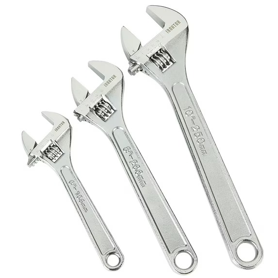 3-Piece Adjustable Wrench Set for Plumbing